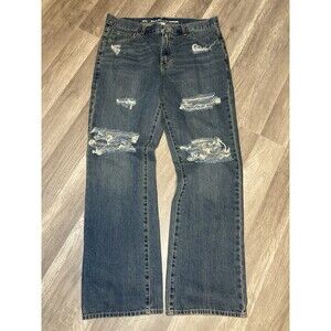 Urban Pipeline 36x34 (MEASURES 35x33.5) Distressed Denim Blue Jeans Relaxed Boot